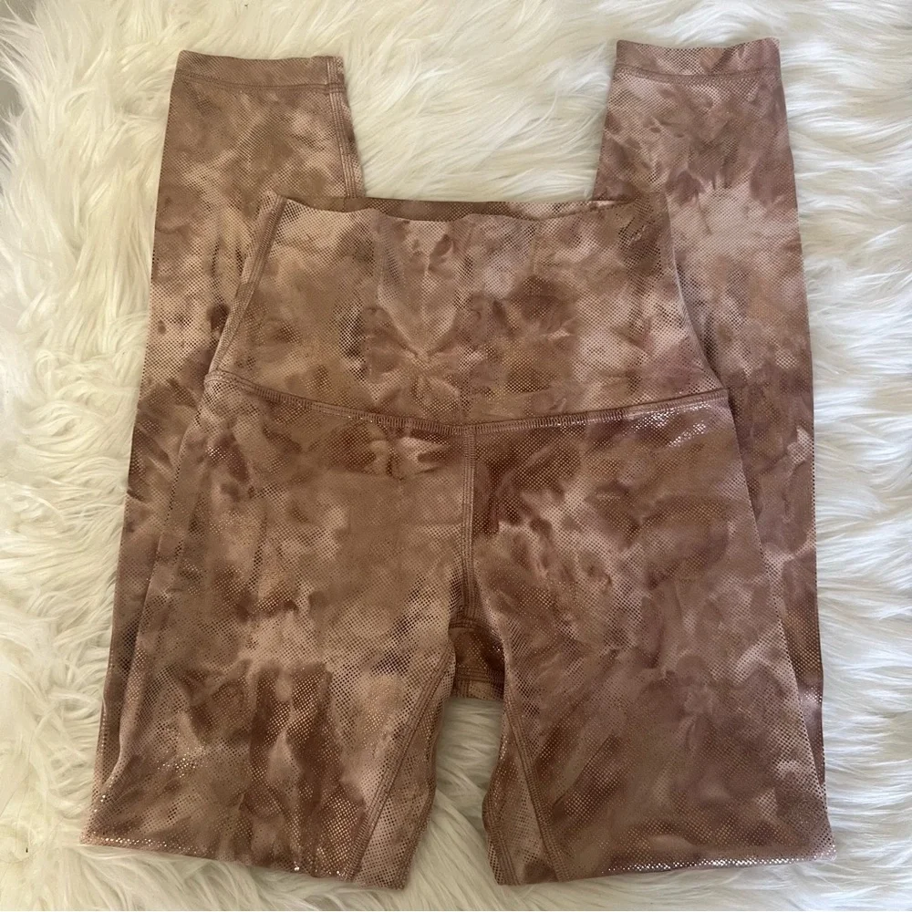 Lululemon Align High Rise Diamond Mink Berry Athletic Yoga Cropped Leggings 2